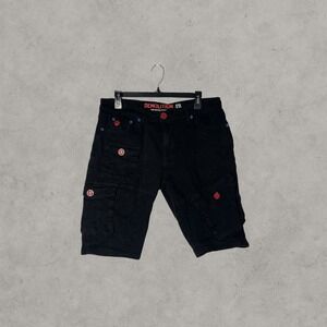 Demolition For Joyful Living Mens Black Cargo Shorts Size 38 Tactical Utility